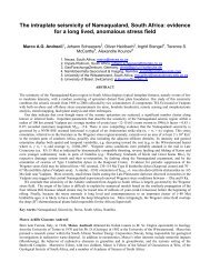 The intraplate seismicity of Namaqualand, South Africa ... - IASPEI