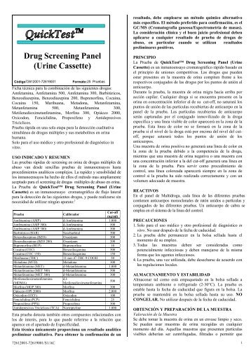 Drug Screening Panel (Urine Cassette) - Alere