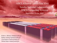 Sandia National Laboratories: ASC Computing Systems