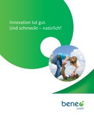 Innovation tut gut. Und schmeckt – natürlich! - BENEO-Orafti