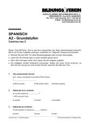 Spanisch A2 - Grundstufen - Bildungsverein Hannover
