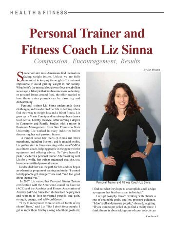 Personal Trainer and Fitness Coach Liz Sinna ... - Jim Brumm