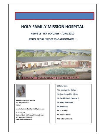 HOLY FAMILY MISSION HOSPITAL - Pro Phalombe