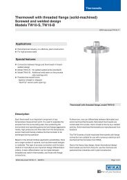 Thermowell with threaded flange (solid-machined) - WIKA Argentina ...