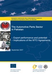 The Automotive Parts Sector In Pakistan Export Performance - TRTA i