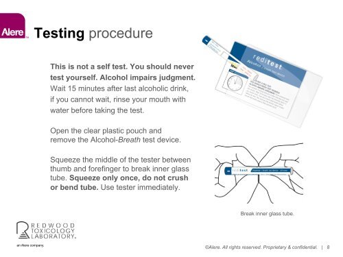 Reditest ® Alcohol-Breath Test - Redwood Toxicology Laboratory