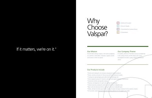 The Valspar Difference - Valspar Coil & Extrusion