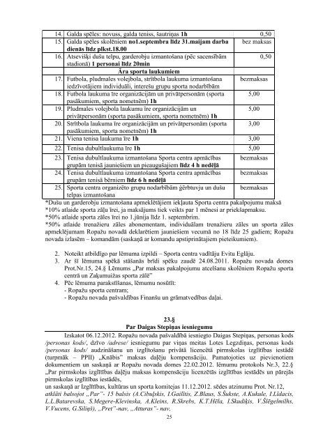 19. decembra domes sÄdes protokols - RopaÅ¾i.lv