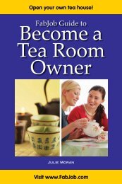 FabJob Guide to Become a Tea Room Owner - Fabjob.com