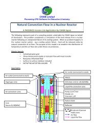 CHAM Case Study - Natural Convection Flow in a Nuclear Reactor