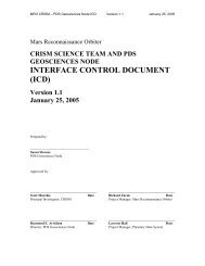 interface control document (icd) - the Planetary Data System