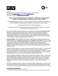 POV - Presumed Guilty - Press Release - American Documentary, Inc.