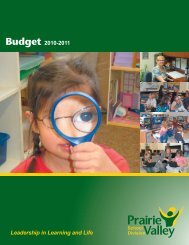 2010-11 Budget - Prairie Valley School Division