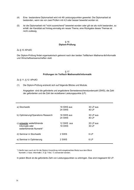 PrÃƒÂ¼fungsordnung nach dem Leistungspunktesystem fÃƒÂ¼r den Bachelor