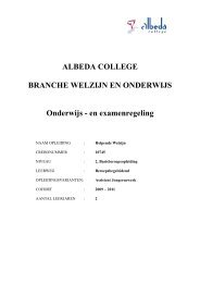 OER Helpende BBL ass jongerenwerker crebo ... - Albeda College