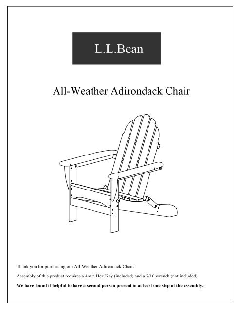 All-Weather Adirondack Chair - L.L. Bean