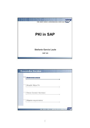 PKI in SAP - DFN-CERT