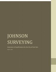 JOHNSON SURVEYING - City of Post Falls