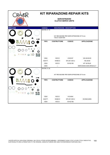 kit riparazione-repair kits - Craver