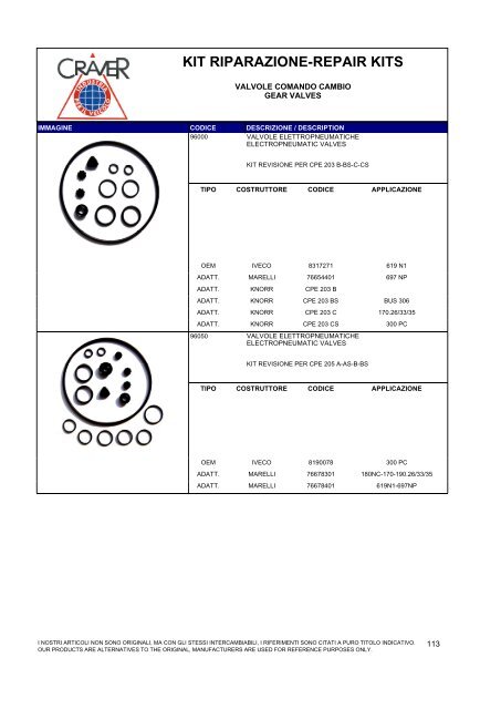 kit riparazione-repair kits - Craver