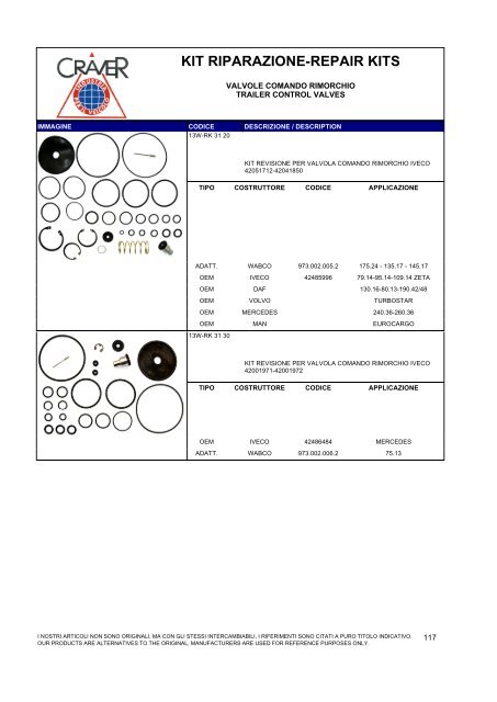 kit riparazione-repair kits - Craver