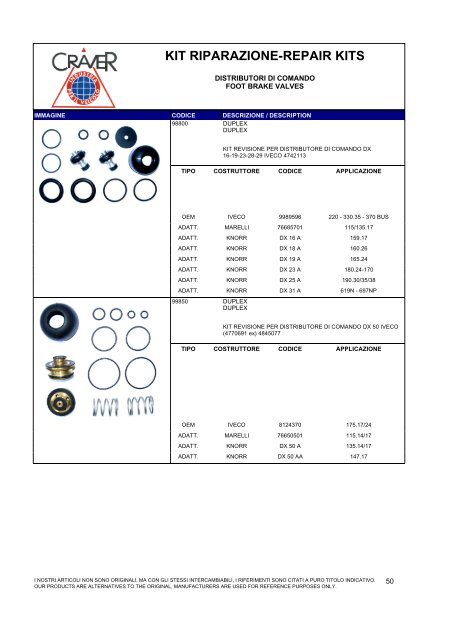 kit riparazione-repair kits - Craver