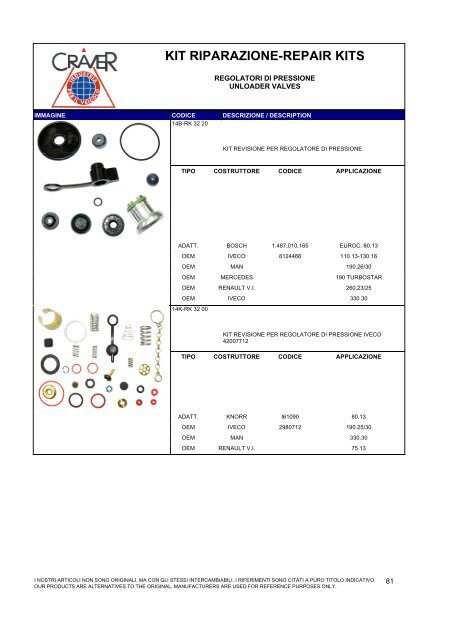 kit riparazione-repair kits - Craver