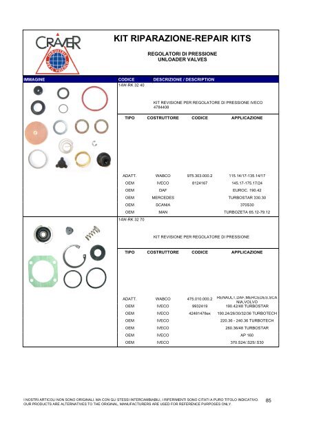 kit riparazione-repair kits - Craver