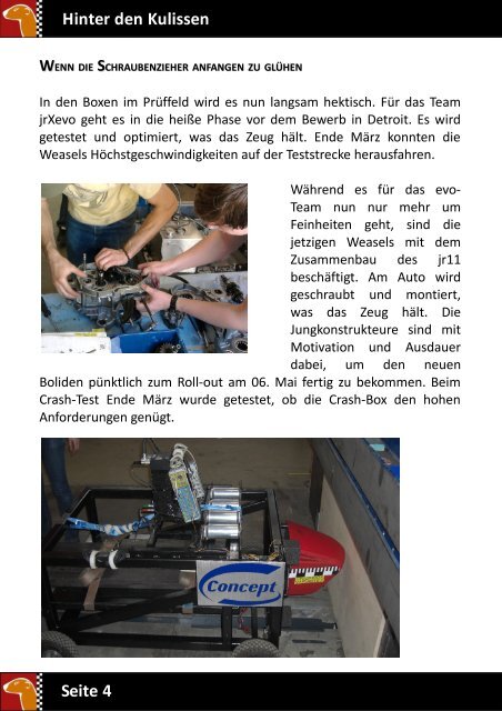 Newsletter April. 2011 - joanneum racing