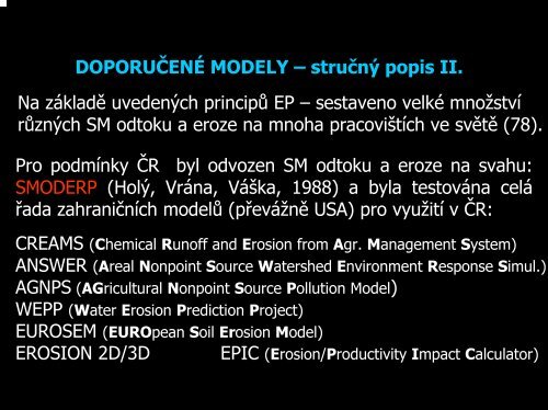 Prezentace k SOOP_uvod - Katedra hydromelioracÃ­ a krajinnÃ©ho ...