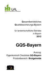 GQ-Bayern Eigenkontrolle - Brotgetreide - GeprÃ¼fte QualitÃ¤t