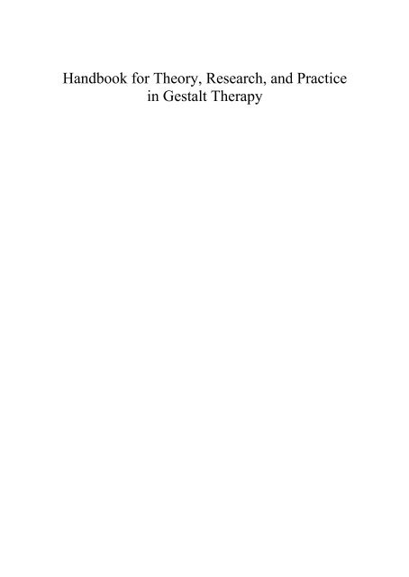 strengths and weaknesses of gestalt therapy