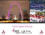 Team Captain Manual - St. Louis Affiliate of Susan G. Komen for the ...