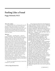 Feeling Like a Fraud - Wellesley Centers for Women