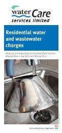 Residential water and wastewater charges - Watercare