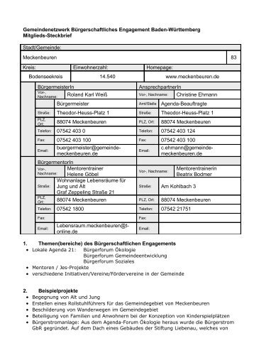 Gemeindenetzwerk Bürgerschaftliches Engagement Baden ...