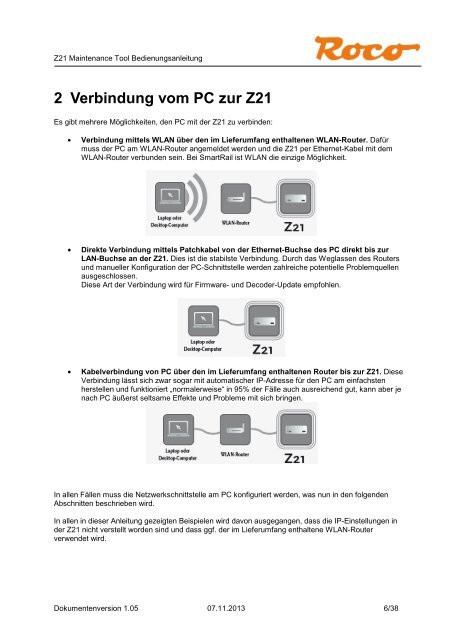 Z21 Maintenance V1.05 - Manual