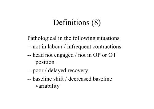 Interpretation of CTG & CFHM during Antepartum & Intrapartum ...