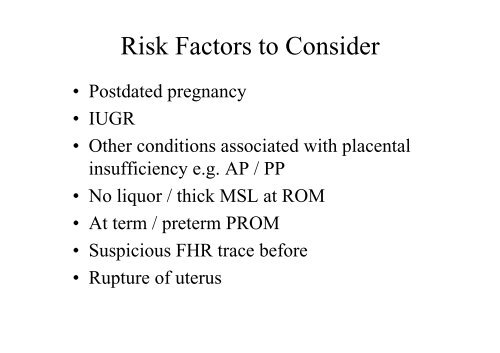 Interpretation of CTG & CFHM during Antepartum & Intrapartum ...
