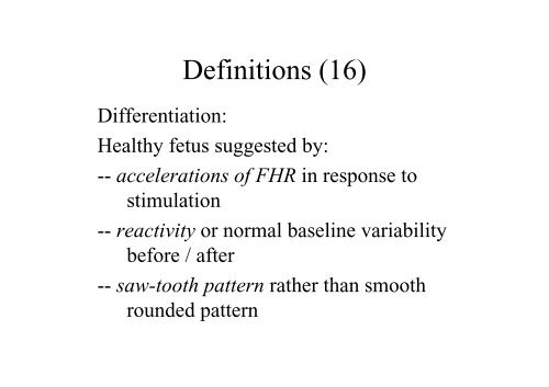 Interpretation of CTG & CFHM during Antepartum & Intrapartum ...