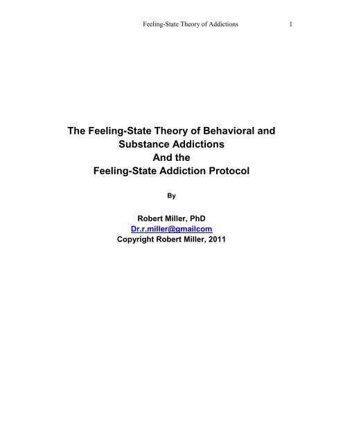The Feeling-State Theory of Behavioral and ... - Psych Innovations