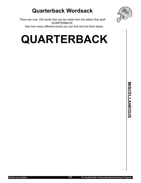 Detroit Lions Activity Book.qxp - Detroit Lions - NFL.com
