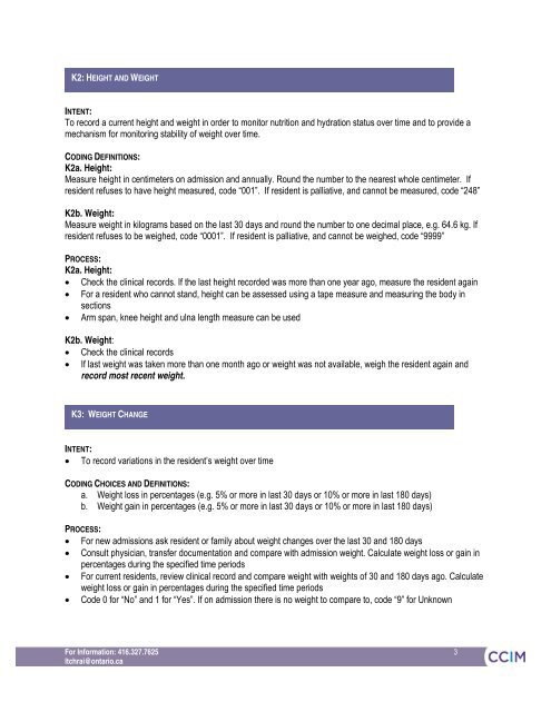 RAI-MDS 2.0 Nutritional Care Resource Guide April 2011 - CCIM