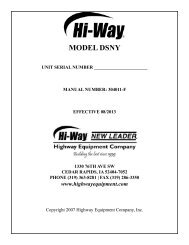 MODEL DSNY - Highway Equipment Company