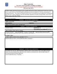 vacancy management approval form - Duke Human Resources ...