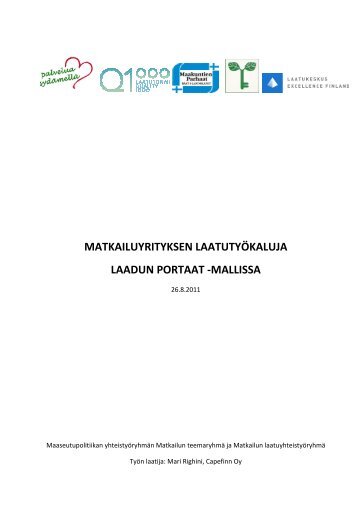 Laatutyokalut laadun portaat - Maaseutupolitiikka