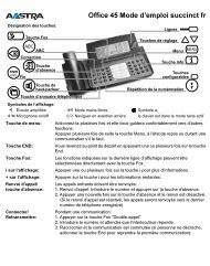 Office 45 Mode d'emploi succinct fr - Aastra