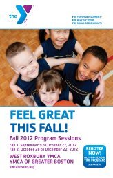 FEEL GREAT THIS FALL! - YMCA of Greater Boston