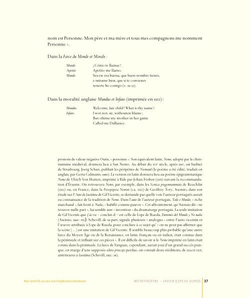 Javier Espejo Surós, « Auto-théâtralisation et folie dans le théâtre ...