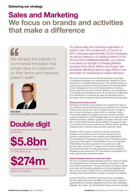 AstraZeneca Annual Report and Form 20-F Information 2011